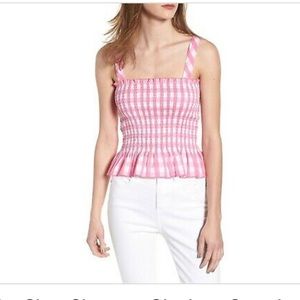 Pink Gingham Tank Top